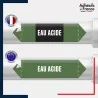 Vinyle adhésif de Tuyauterie norme NFX ou CLP - Eau acide