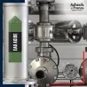 Marqueur tuyauterie norme française NFX eau - adhésif laminé colle forte - Eau acide