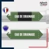 Vinyle adhésif de Tuyauterie norme NFX ou CLP - Eau de drainage