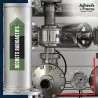 Marqueur tuyauterie norme française NFX eau - adhésif laminé colle forte - Eau - déchets radioactifs