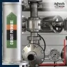 Marqueur tuyauterie norme française NFX eau - adhésif laminé colle forte - Eau - circuit primaire
