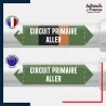 Vinyle adhésif de Tuyauterie norme NFX ou CLP - Eau - circuit primaire aller