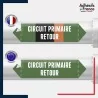 Vinyle adhésif de Tuyauterie norme NFX ou CLP - Eau - circuit primaire retour