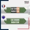 Vinyle adhésif de Tuyauterie norme NFX ou CLP - Eau chaude radiateur