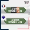 Vinyle adhésif de Tuyauterie norme NFX ou CLP - Eau chaude secondaire aller