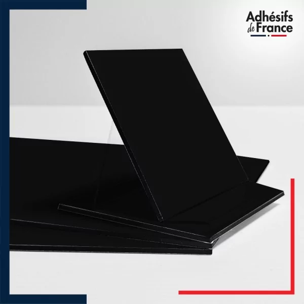 plaque sandwich aluminium composite noir rectangulaire ou carré à la coupe
