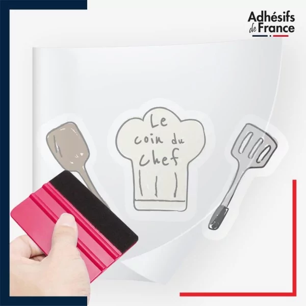 stickers sous film transfert le coin du chef