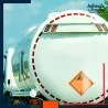 camion de transport avec étiquette ADR Classe 1 Matière et objets explosibles.