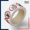 rouleau étiquettes norme iso 7010 interdiction aux véhicules de manutention