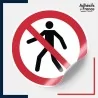 sticker autocollant norme iso 7010 interdiction de circuler pour les piétons