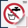 sticker autocollant norme iso 7010 eau non potable