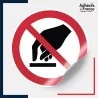 sticker autocollant norme iso 7010 interdiction de toucher
