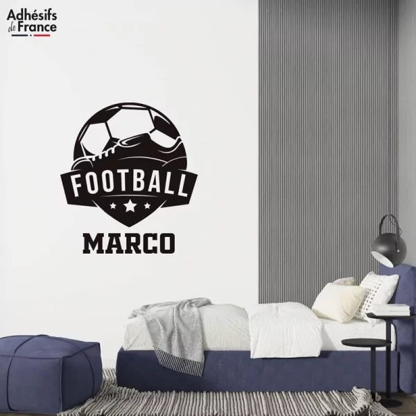 Sticker Football crampon avec prénom personnalisable