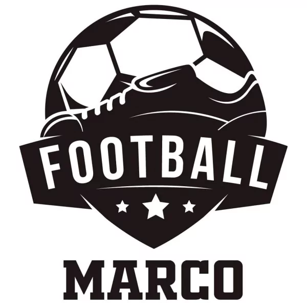 Sticker Football crampon avec prénom personnalisable