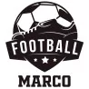 Sticker Football crampon avec prénom personnalisable