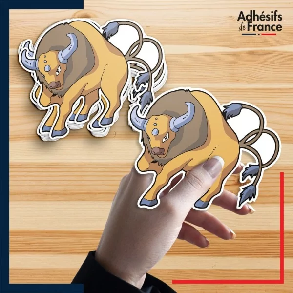 autocollant petit format Pokémon Tauros