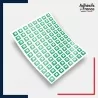 Planche de 96 pictogrammes norme iso 7010 Flèche Directionnelle à 45° pour indication de sortie d'évacuation