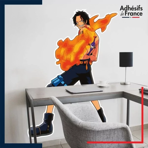 Adhésif grand format One Piece - Portgas D. Ace