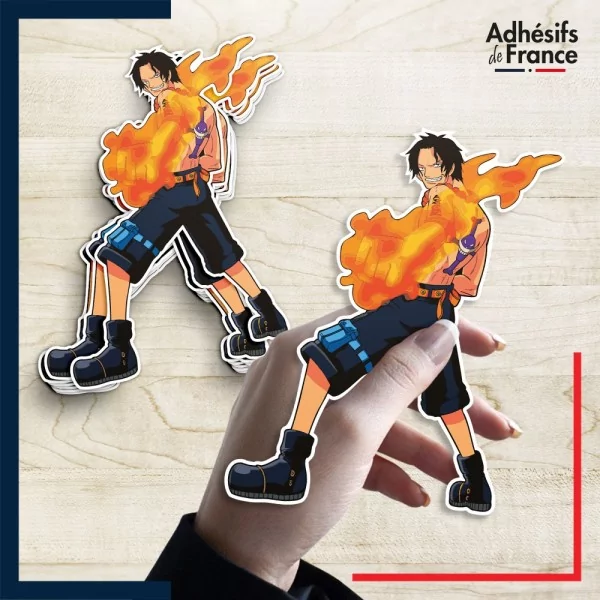 autocollant petit format One Piece - Portgas D. Ace