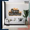 Autocollant ambiance Halloween Happy Halloween et chauves-souris