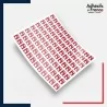 Planche de 96 pictogrammes norme iso 7010 Ensemble d'équipements de lutte contre l'incendie (français)