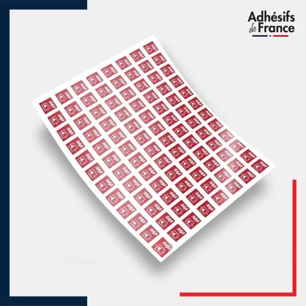 Planche de 96 pictogrammes norme iso 7010 Ascenseur sapeurs pompiers