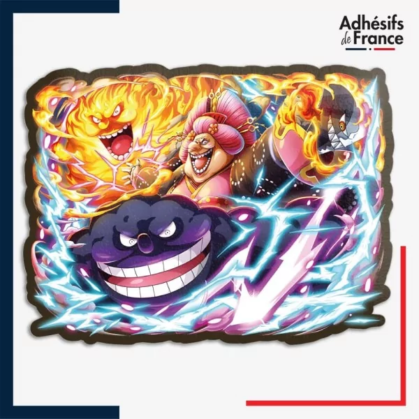 Sticker One Piece - Big Mom, Zeus et Prométhée