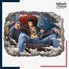 Sticker One Piece - Trafalgar Law sans chapeau assis