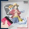 stickers sous film transfert One Piece - Luffy Capitaine des Mugiwara