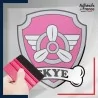 stickers sous film transfert La Pat' Patrouille - Symbole de Marcus (Marshall)
