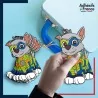 autocollant petit format La Pat' Patrouille - Rocky Mighty Pups