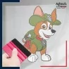 stickers sous film transfert La Pat' Patrouille - Tracker