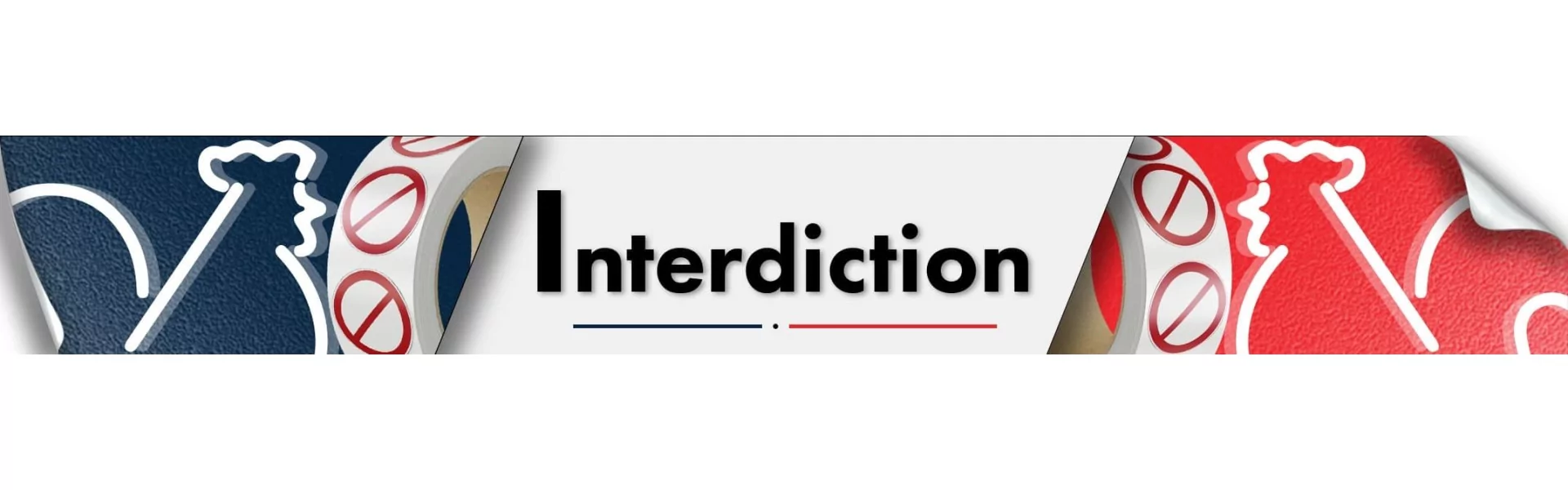 Rouleaux Étiquettes Interdiction – Pictogrammes ISO