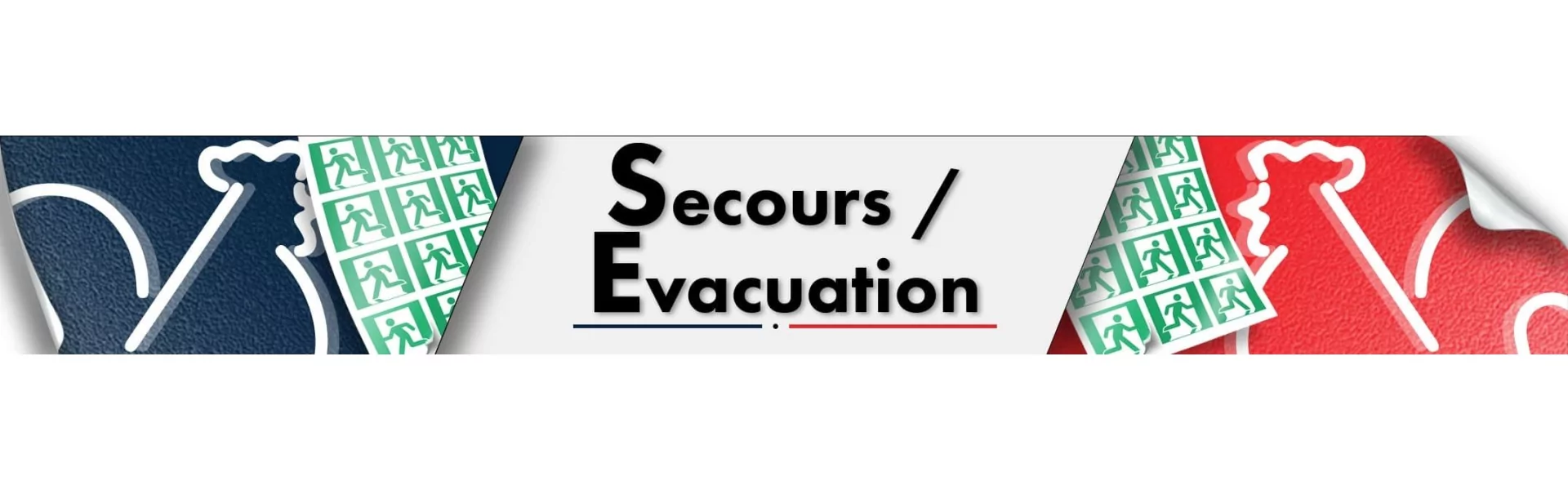 Adhésifs en planche - Visuels secours et évacuation